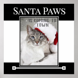 Poster Papais noeis Paws Estão Chegando Ao Natal Da Cidad