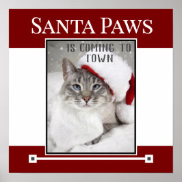 Poster Papais noeis Paws Estão Chegando Ao Natal Da Cidad