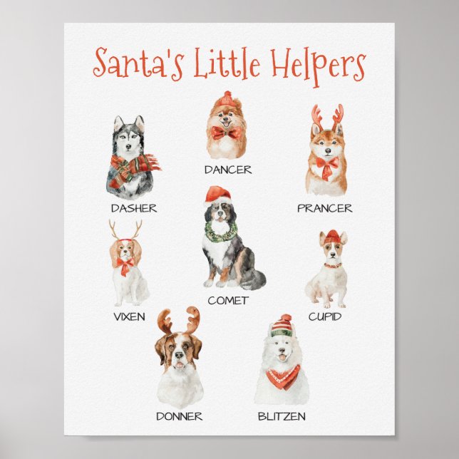 Poster Papais noeis Pequenos Auxiliares Cachorros Natal (Frente)