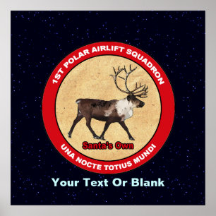 Poster Papais noeis Próprios - Esquadrão de Aeronave Pola