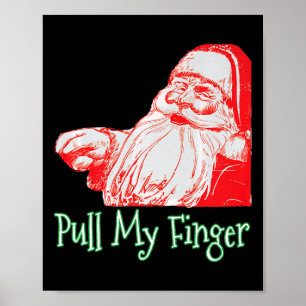 Poster Papais noeis Puxam O Meu Dedo Feliz Natal Com Humo
