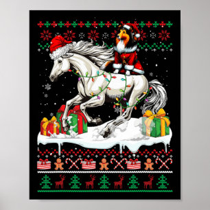 Poster Papais noeis Sheltie Riding Horse