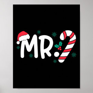 Poster Papais noeis Sr. E Sra. Candy Cane Casais Correspo
