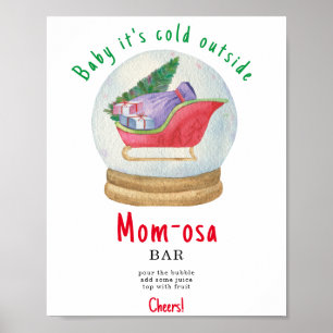 Poster Papais noeis trenós - bar da mãe-osa