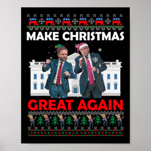 Poster Papais noeis Trump Dance Torne o Excelente de Nata