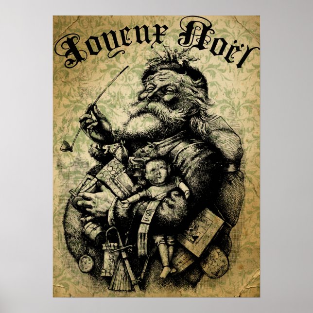 Pôster Papais noeis Vintage (Frente)