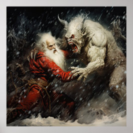 Poster Papais noeis VS Krampus