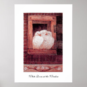 Poster PAPAS BRANCAS NA JANELA, rosado anique