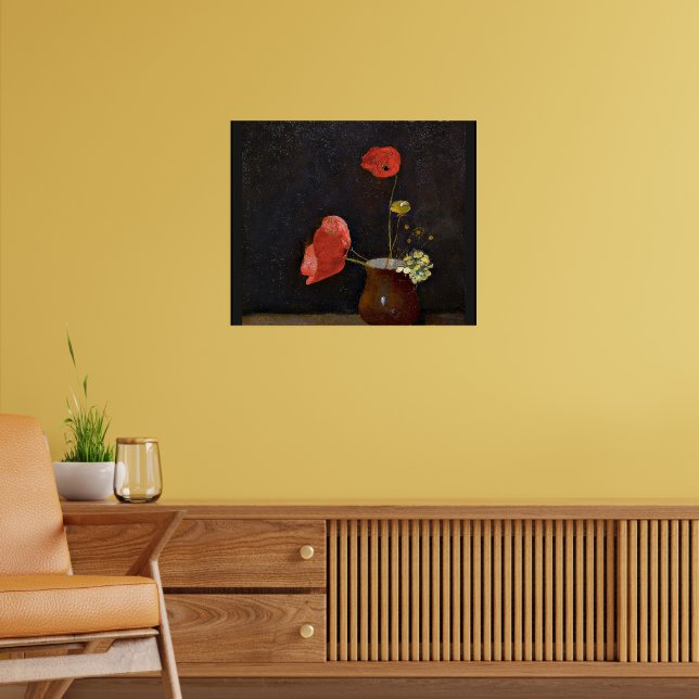 Poster Papas, pintura floral de Odilon Redon (Sala de Estar 2)