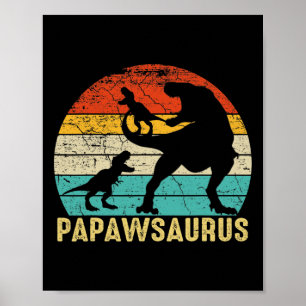 Poster Papawsaurus Rex Papaw Dinossauro 2 Dia dos Pais Cr