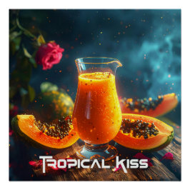 PÔSTER PAPAYA - BEIJO TROPICAL