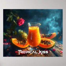 POSTER PAPAYA - BEIJO TROPICAL