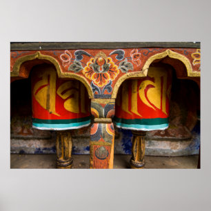 Pôster Papel de oração budista no Butão