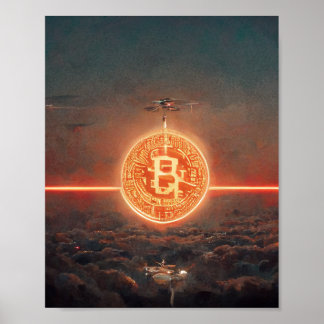 Poster Papel de parede Bitmoney
