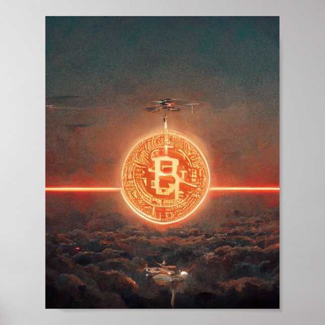 Poster Papel de parede Bitmoney (Frente)