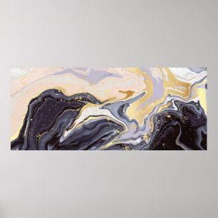 Poster papel de parede de luxo. Mármore rosa e preto e ou