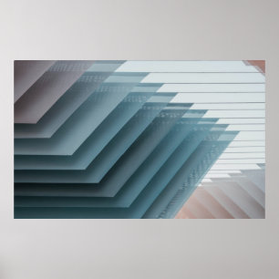 Poster Papel de parede digital em branco e em branco