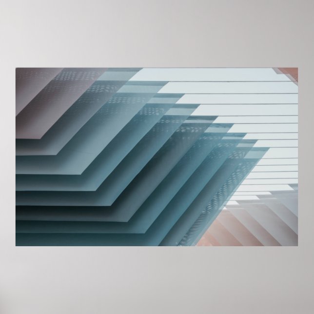 Poster Papel de parede digital em branco e em branco (Frente)