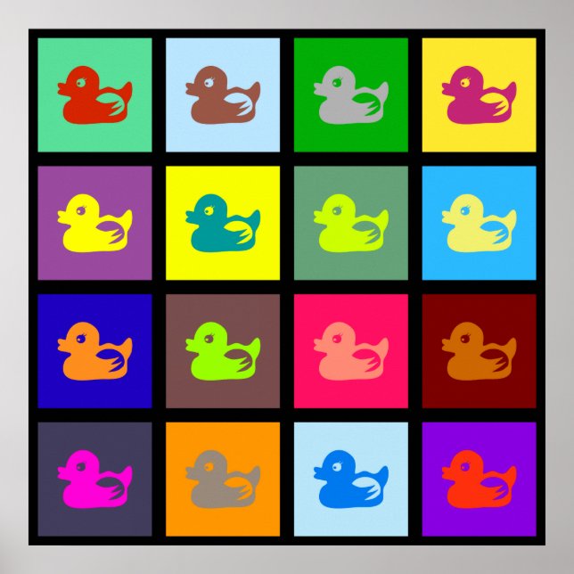 Pôster Papel de parede do Azulejo Duck (Frente)