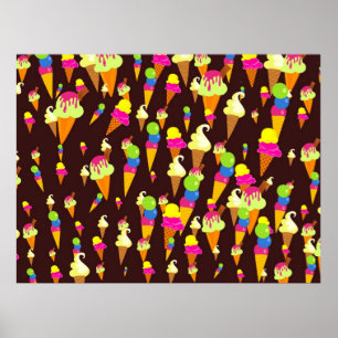 Poster Papel de parede do gelo