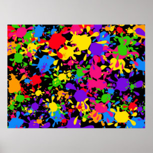 Pôster Papel de parede do Splatter