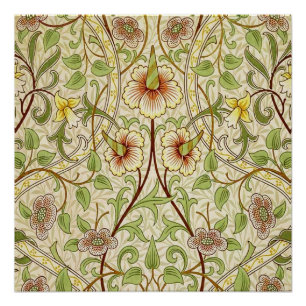 Pôster Papel de Parede Flor Clássico Narciso William Morr
