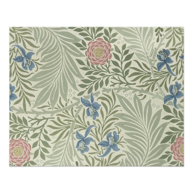 Pôster Papel de Parede Floral Larkspur de William Morris (Frente)