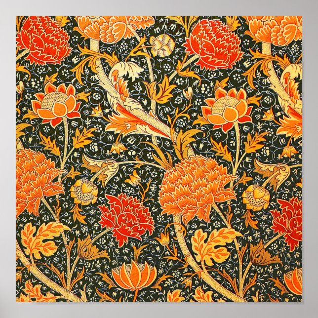 Pôster Papel de Parede Floral William Morris Cray (Frente)