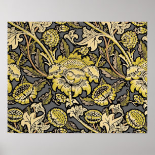 Pôster Papel de parede floral William Morris Wey