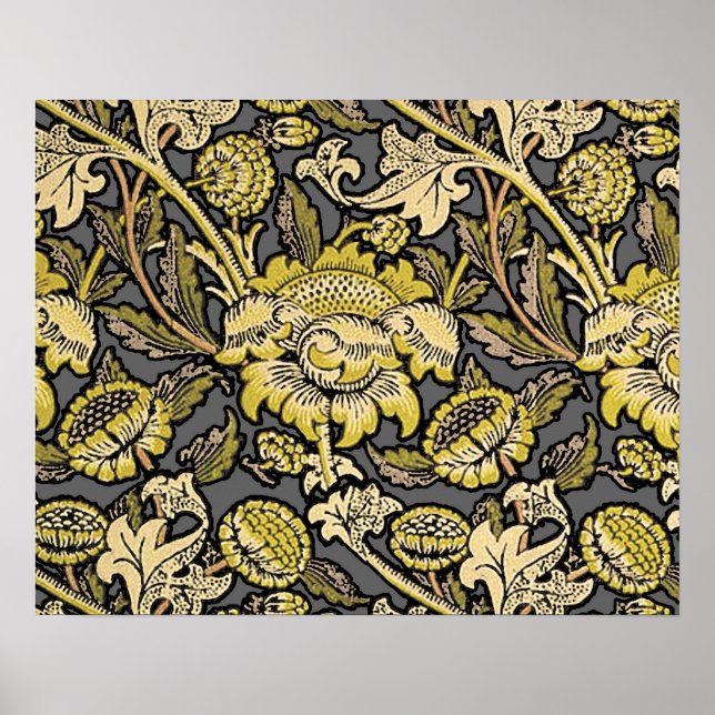 Pôster Papel de parede floral William Morris Wey  (Frente)