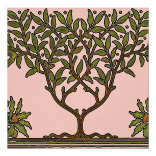 Pôster Papel de Parede Friso de Árvore de William Morris