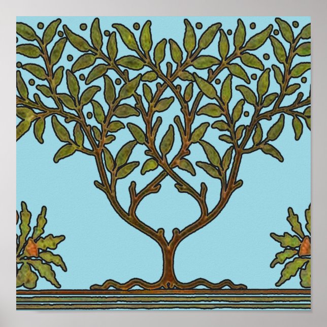 Pôster Papel de Parede Friso Floral de William Morris (Frente)