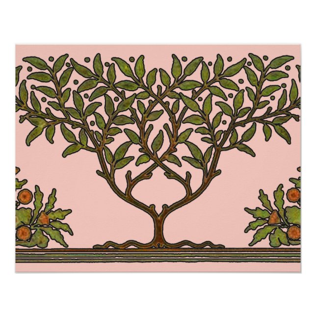 Pôster Papel de Parede Friso Floral de William Morris (Frente)