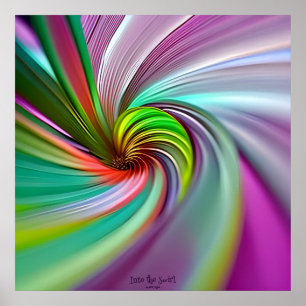 Poster Papel de Parede Redemoinho Arte Digital Fantasia I