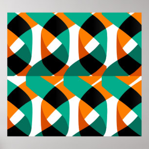 Poster Papel de parede retrô: Design de vinheta