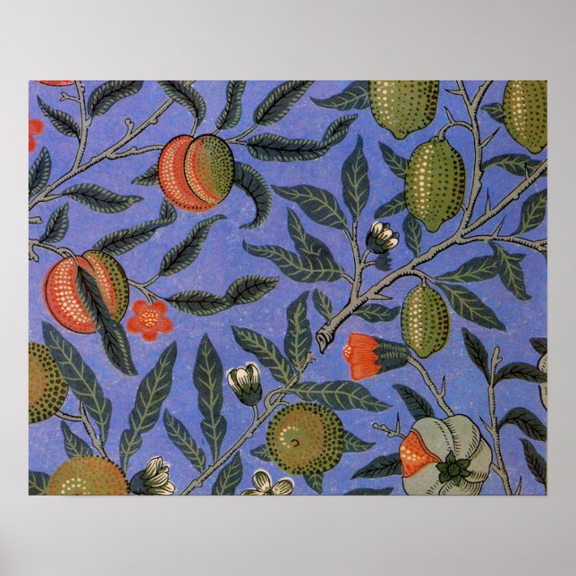 Pôster Papel de Parede Romã William Morris (Frente)