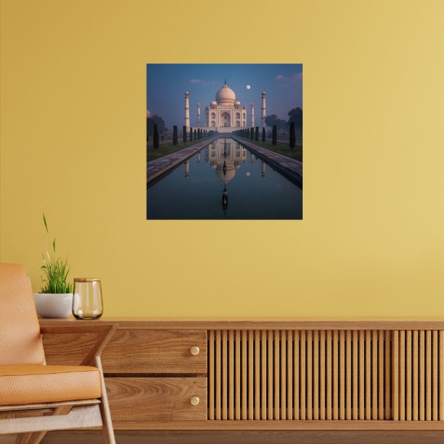 Poster Papel de Presente Reflexo do Taj Mahal – Luar Sere (Sala de Estar 2)