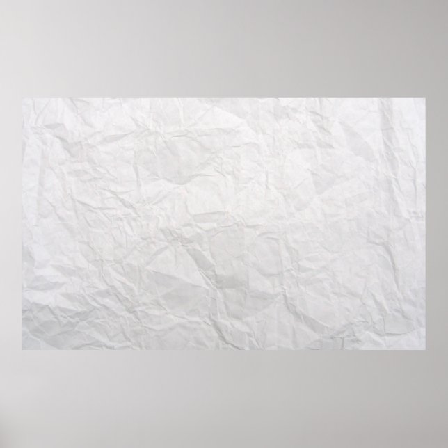Poster Papel de textura branca enrugada (Frente)