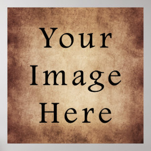 Poster Papel Parchment Light Dark Brown Envelhecido Vinta