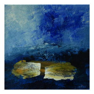 Pôster Papel Poster azul de 51 cm x 51 cm