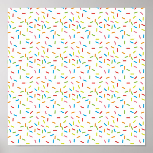 Poster Papel Sprinkles Colorido Padrão Digital Scrapbook (Frente)