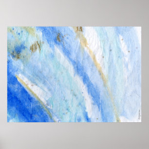Poster Papel texturizado Blues 007 Abstrato