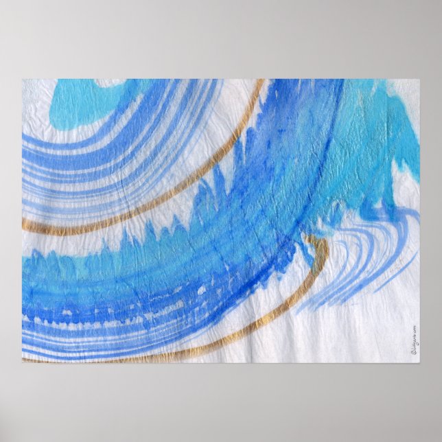 Poster Papel texturizado Blues 016 Abstrato (Frente)
