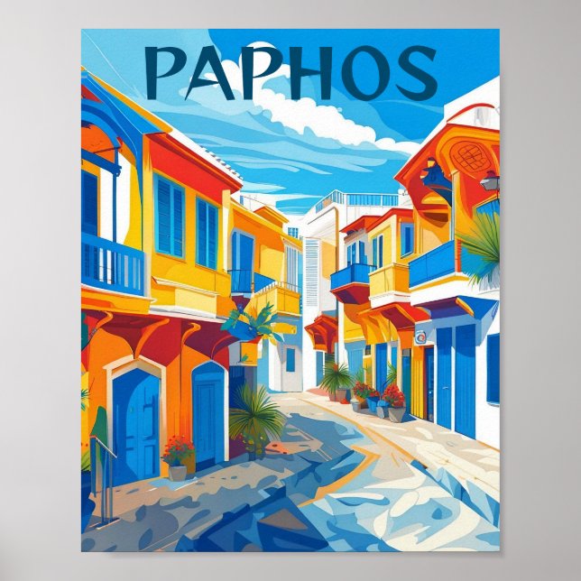Poster Paphos City, Chipre souvenir (Frente)