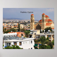 Paphos, vista cênica de Chipre,