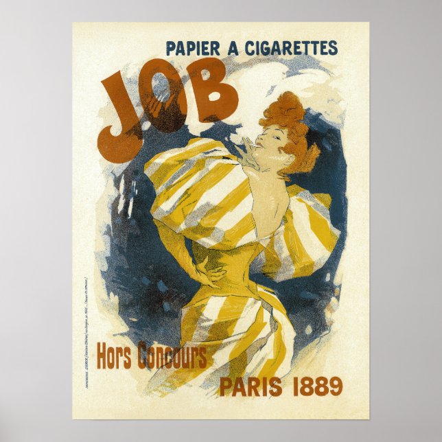 Poster Papier A Cigarros Vintage Publicidade Francesa (Frente)