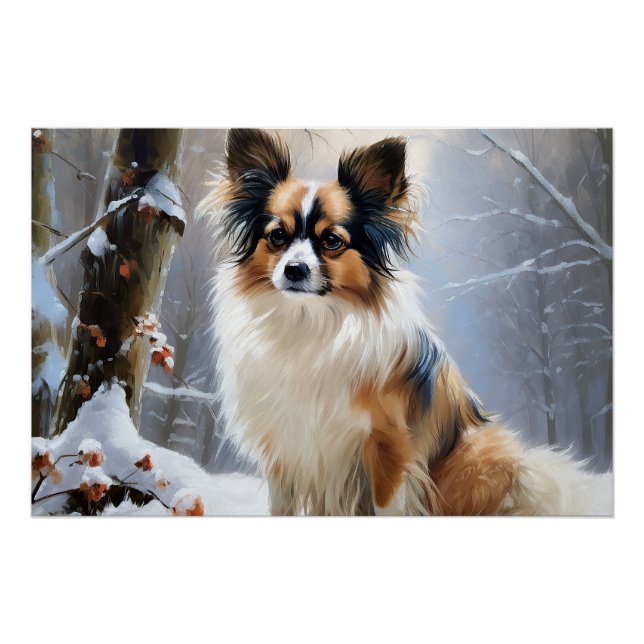 Pôster Papillon Deixe-O Neve Natal (Frente)