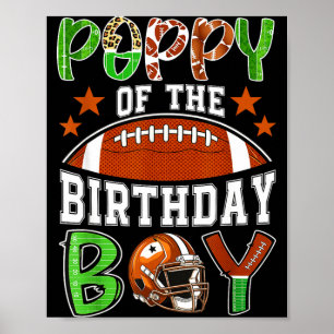 Poster Papoula da família da festa de futebol do menino a
