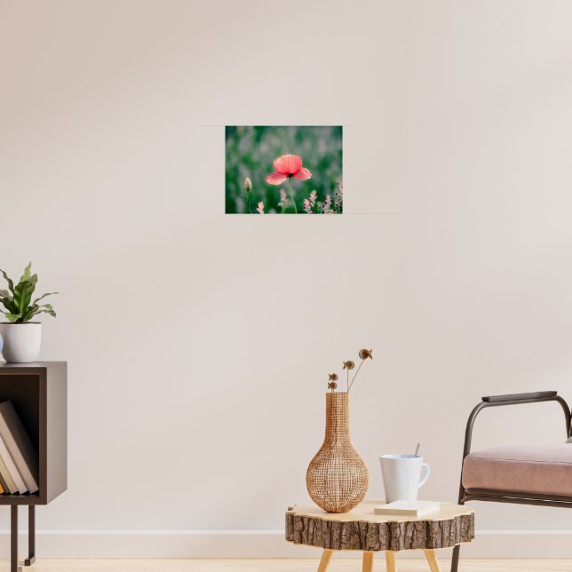 Poster Papoula Vermelha Sonhadora num Prado Maltês (Sala de Estar 3)