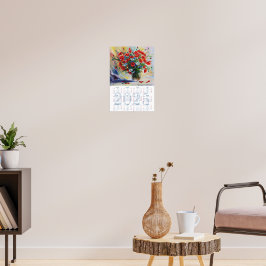 Poster Papoulas de verão. Calendário de Arte 2025